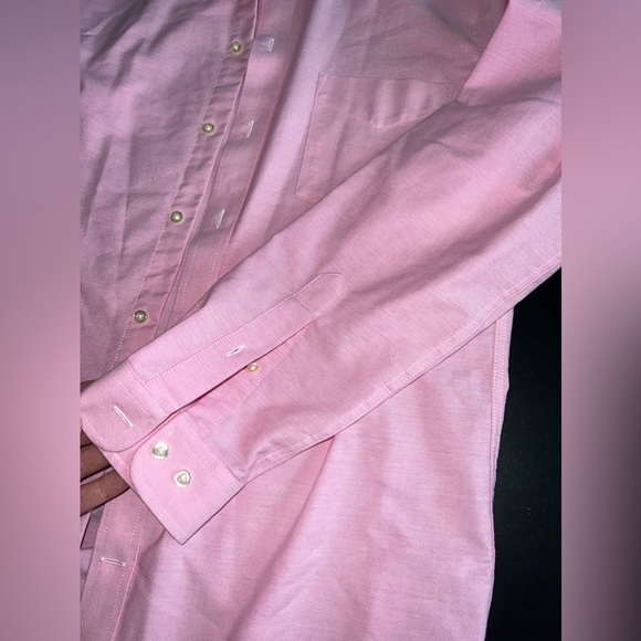Stanford Men’s Pink Button Down Wrinkle Free Dress shirt Size 16 (34-35) NWOT - Picture 2 of 3